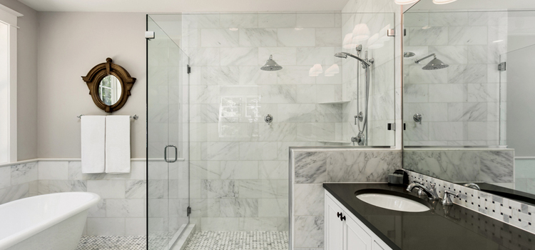 bathroom shower door installation in Fremont