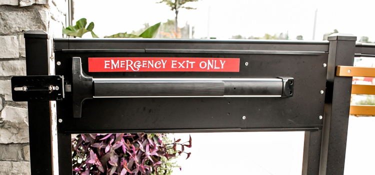 emergency push bar installation in Fremont
